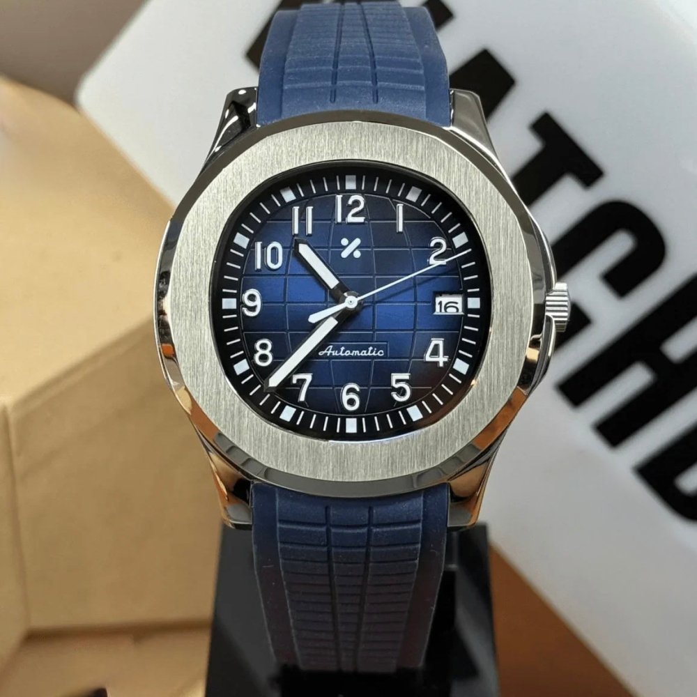 AQUAMOD | Navy Grid Blue NH35 - WATCH MODS