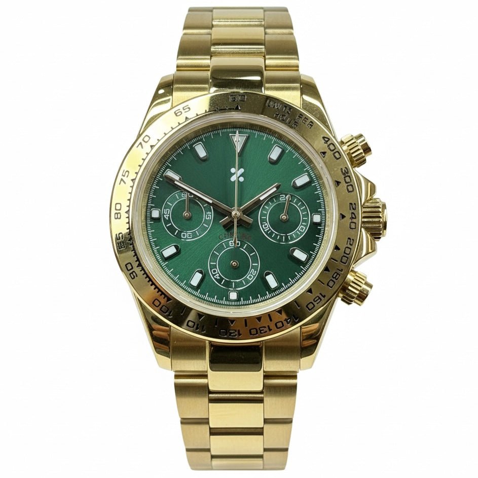 CHRONOMOD | Gold Green Chronograph VK63 - WATCH MODS