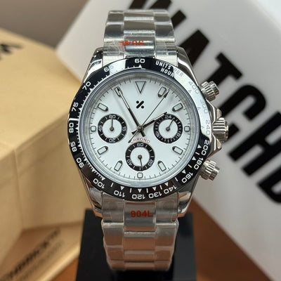 CHRONOMOD | Steel White Chronograph VK63 - WATCH MODS