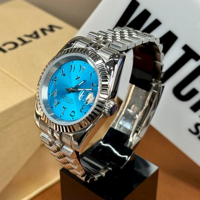 CLASSIC | Ice Blue Arab Dial NH35 - WATCH MODS