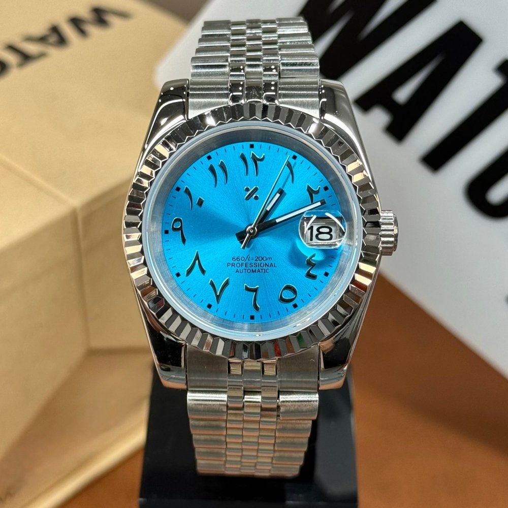 CLASSIC | Ice Blue Arab Dial NH35 - WATCH MODS