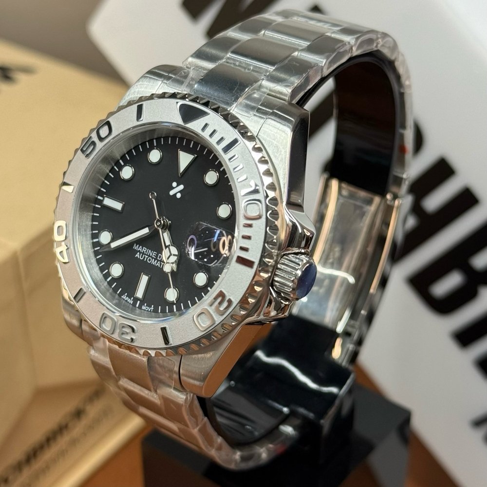 DIVEMOD | Steel Black Marine Automatic NH35 - WATCH MODS
