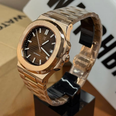 NAUTIKO | Rose Gold Brown NH35 - WATCH MODS